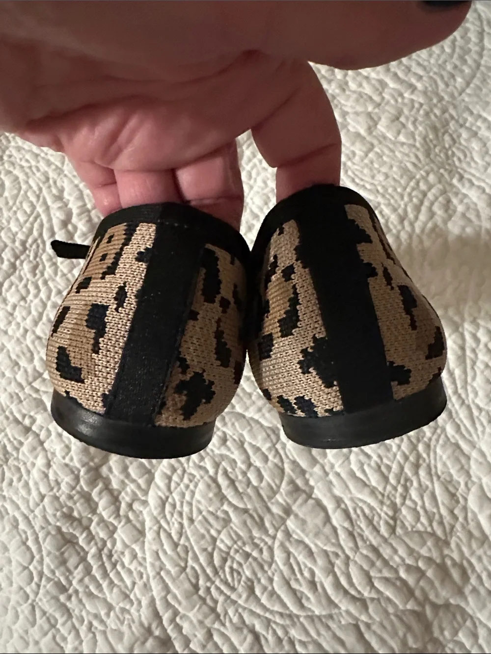 Rachel Zoe Leopard-Print Mary Jane Flats in Tan & Black